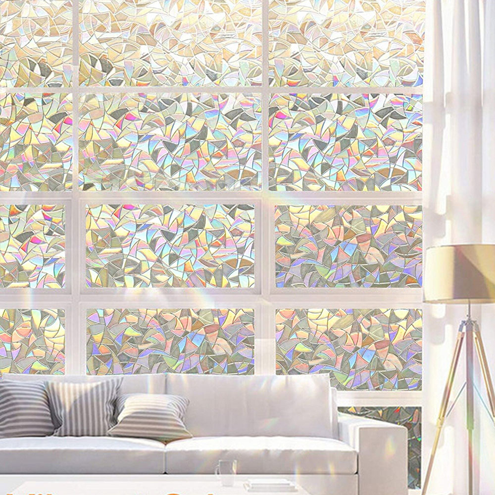 Pellicola per vetri colorata adesivi per finestre adesivo elettrostatico pellicola per privacy per finestre non adesiva staccabile riflettente arredamento per la casa