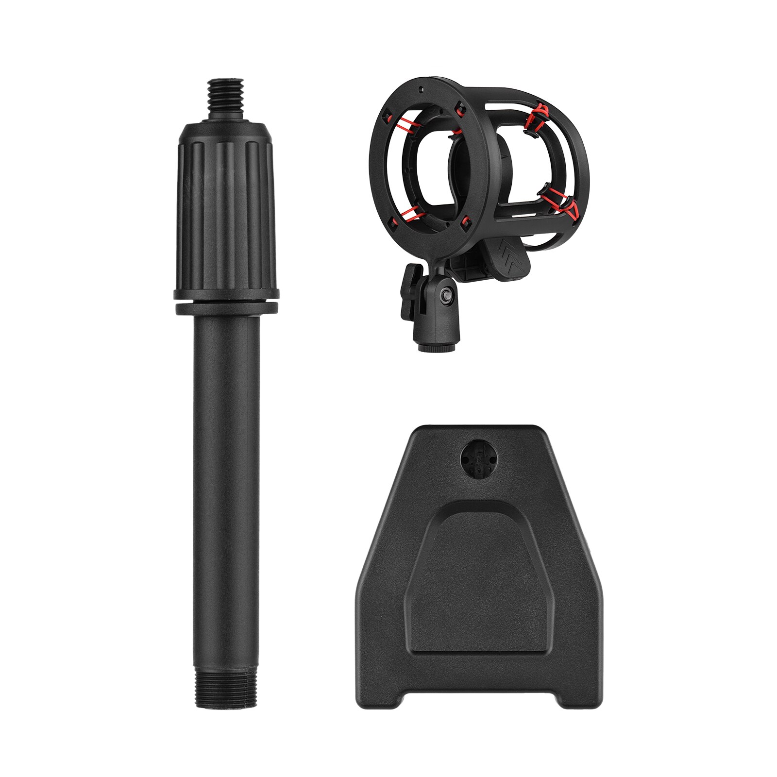 Height Adjustable Microphone Table Stand with Shock Mount 26cm/10in for Condenser Microphone