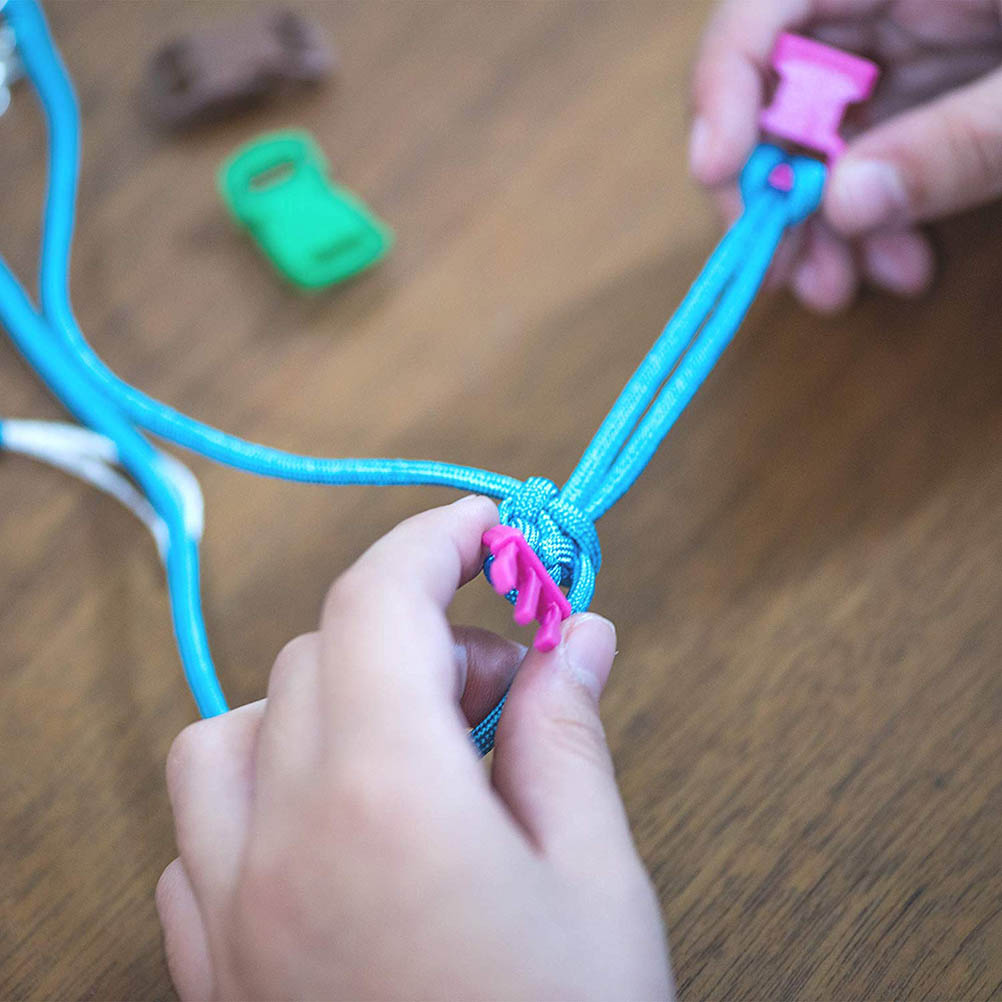 Diy paracord rannekorun valmistussetti rannekorun soljilla paracord punonta kutominen diy käsityökalusarja lasten lelut  #40