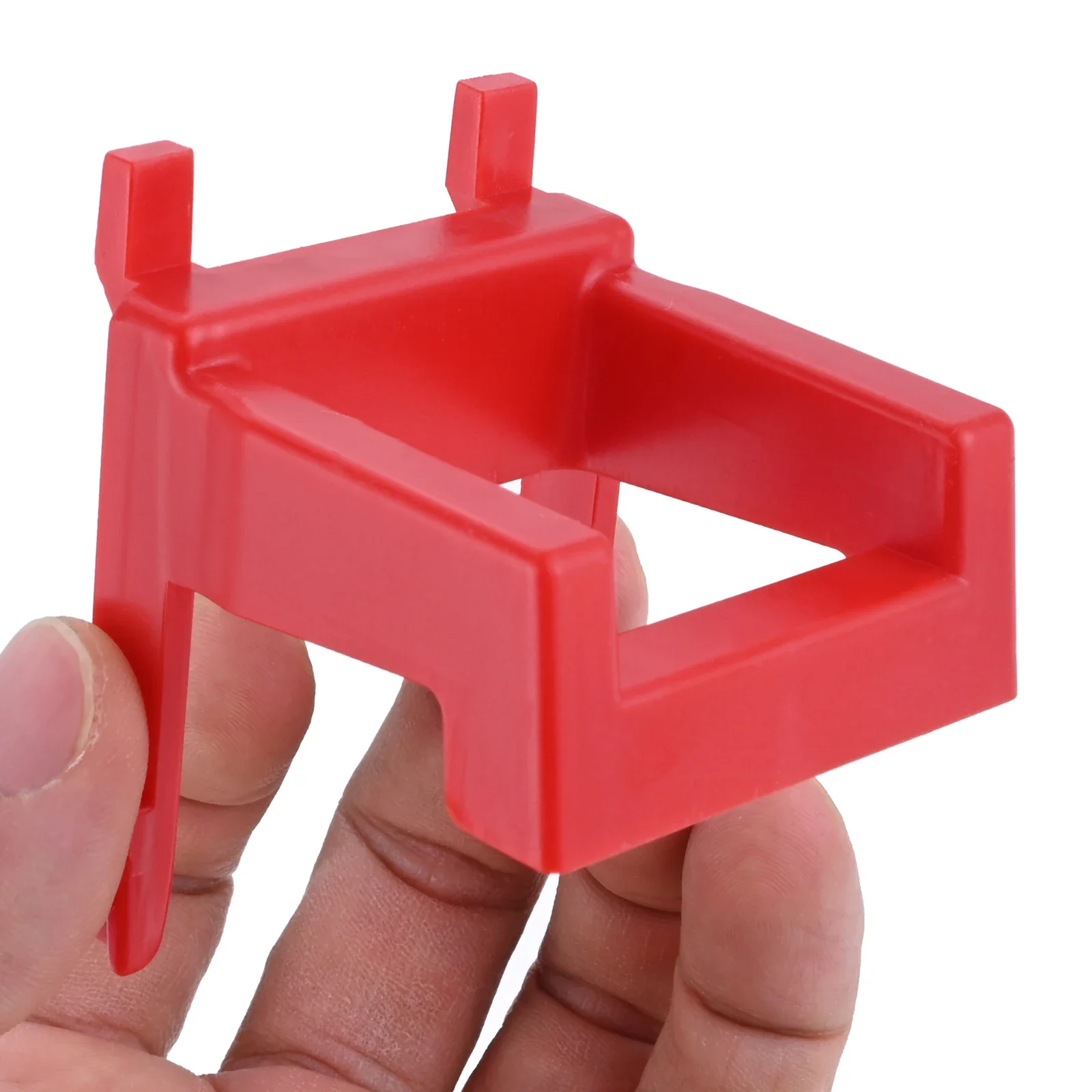 1pc- huls pladekrog rød plastik abs pegboard ophæng værktøjsholder vægmonteret displayreol hardware opbevaring garage organisering