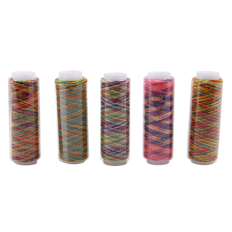 5Pcs Rainbow Color Sewing Thread Hand Quilting Embroidery Thread Fiber DIY Sewing Yarn Knitting Accessories