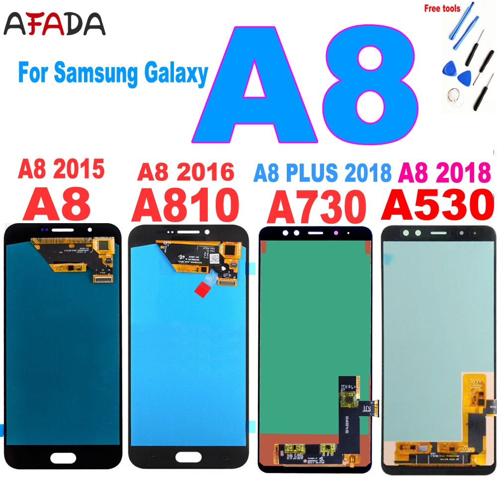AAA+ For Samsung A8 A800 lcd display A8000 LCD A8100 A810 Display A8 Plus A8+ A730 LCD Touch A530 A530F Screen