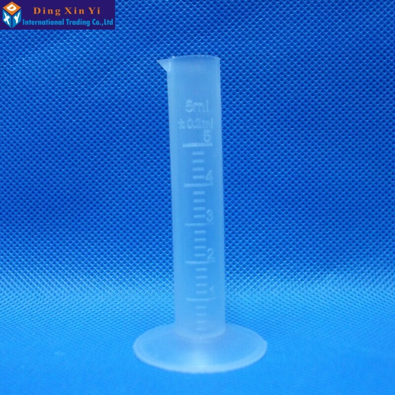 5Ml 4 Stks/partij Clear Plastic Maatcilinder Laboratorium Cilinder Afgestudeerd Cilinder