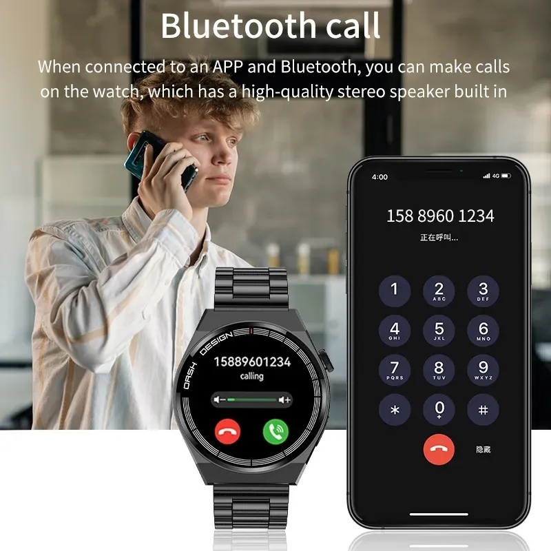2024 nowy GT3 zawodowiec sprytny zegarek mężczyźni kobiety 390*390 ekran HD tętno Bluetooth połączenie wodoodporna sport SmartWatch dla ios android