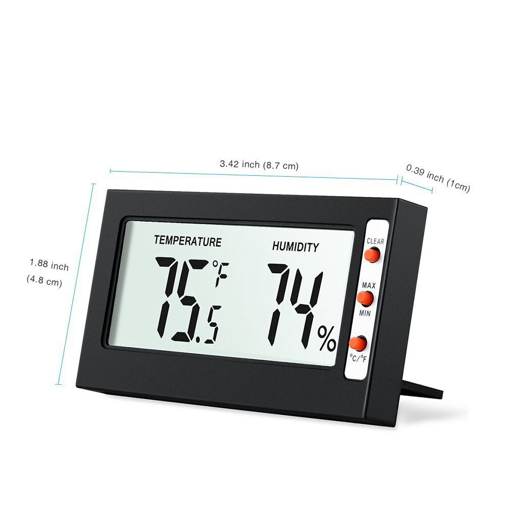 Digitale Lcd Thermometer Hygrometer Temperatuur-vochtigheidsmeter Gauge Home Auto Huisdier