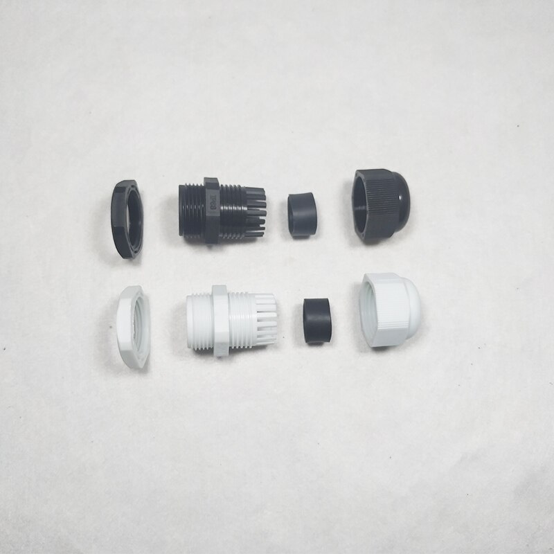10Pcs IP68 PG19 12-15Mm Waterdichte Nylon Wartel Geen Waterdichte Pakking Plastic Waterdichte Connector