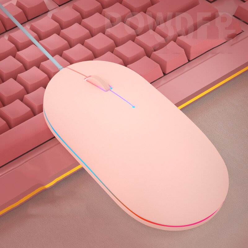 USB Wired Gaming Mouse 1000DPI Mouse Gamer Mice For PC Gamer Laptop Computer Backlight Slient Mouse Ergonomic Magic Gaming Mause: Pink