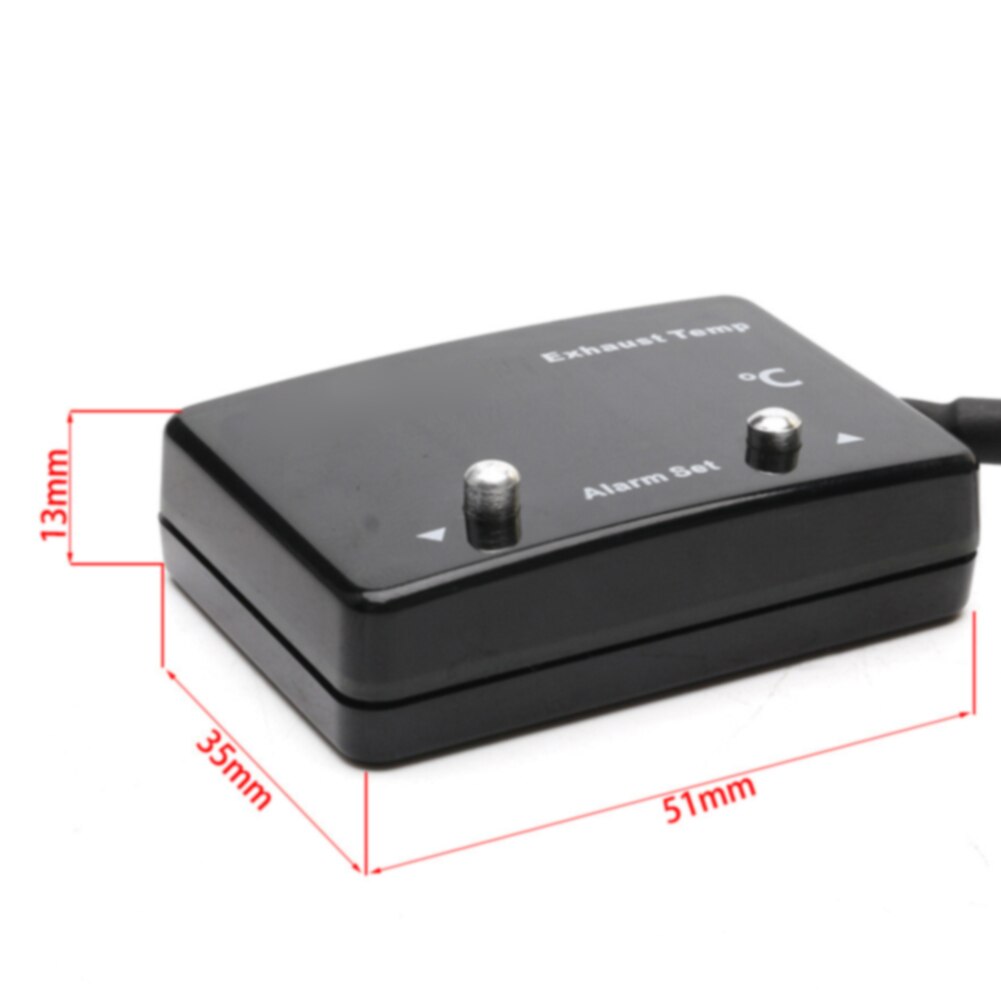 Pyrometer färgstark med sensor mini -indikator universal led digital display tillbehör gasbil modifierad avgastemperaturmätare
