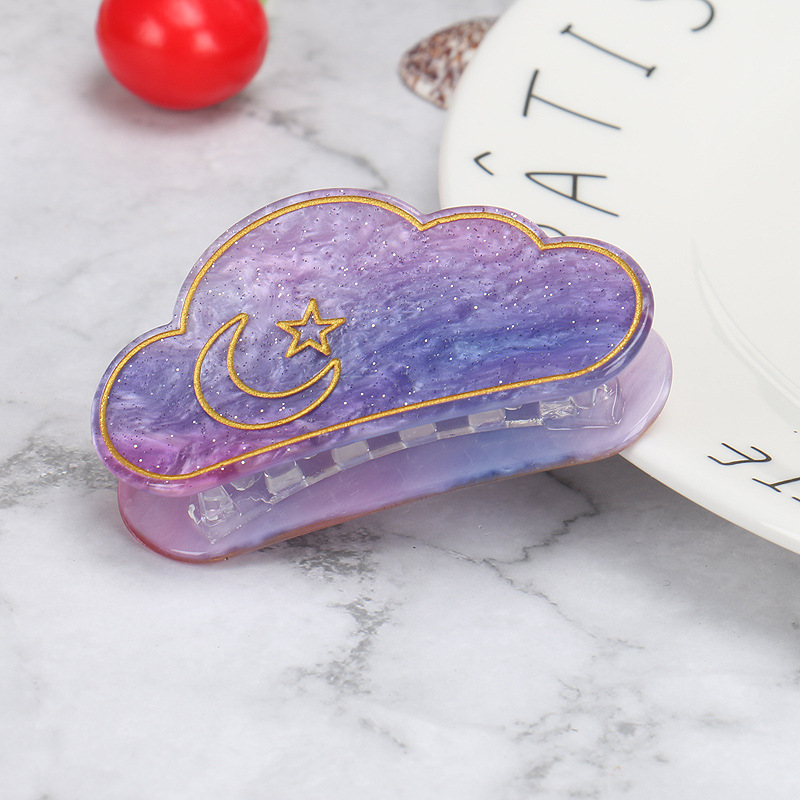 Pince à cheveux nuage de rêve du Ramadan avec tondeuse à cheveux nuage casque acrylique et arrière de la tête tondeuse à cheveux: Lavande