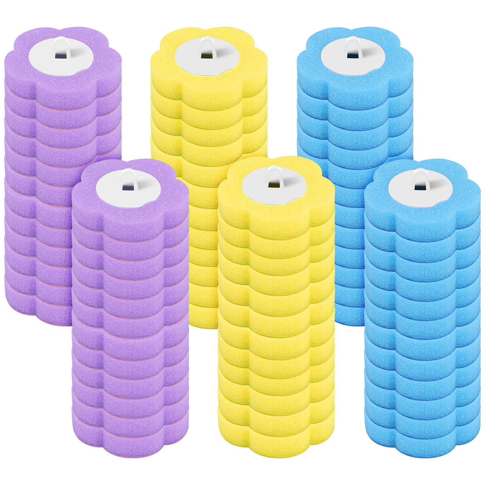 18/36 stk. toalettbørste engangs rengjøringssett for reservehoder toalettbørste med langt skaft toaletttilbehør verktøy: Brun