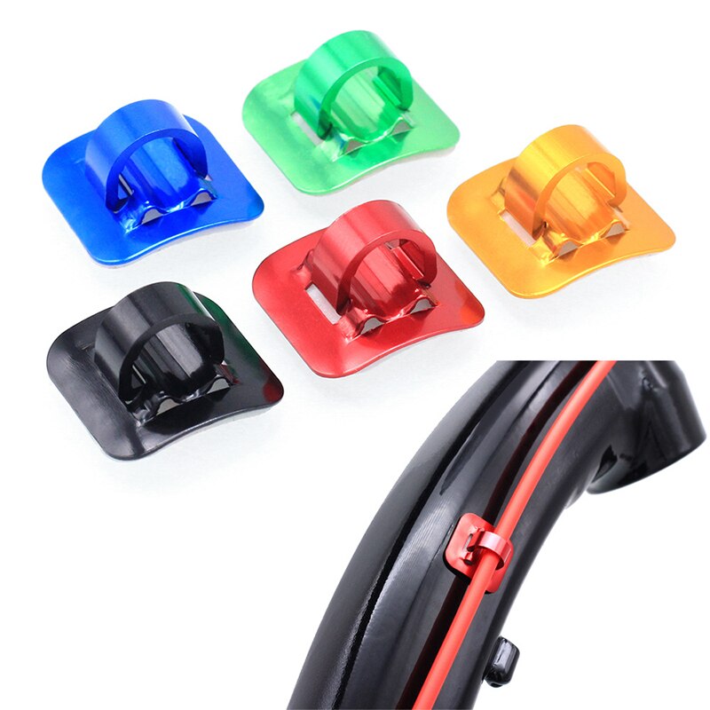 Bicycle Cables Housing Plastic/Aluminum Bike Oil Tube Fixed Clips C Shape Shift Brake Guide Cable Tube Fixed Clamp Frame Buckle