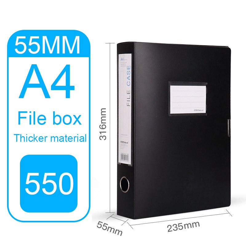 Pvc Archive File Box A4 Storage Box Plastic File Folder Box 35mm 55mm 75mm Office Supplies File Storage File Box Data Box