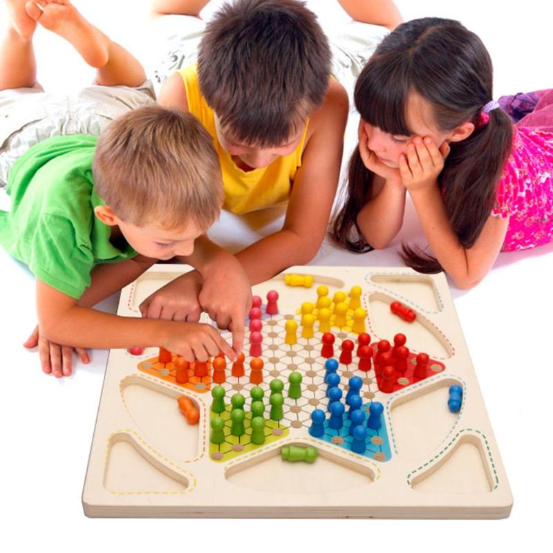 Kids Houten Schaakspel Ouder Kind Interactieve Spelletjes Kinderen Puzzel Speelgoed Puzzel Educatief Speelgoed Voor Kinderen