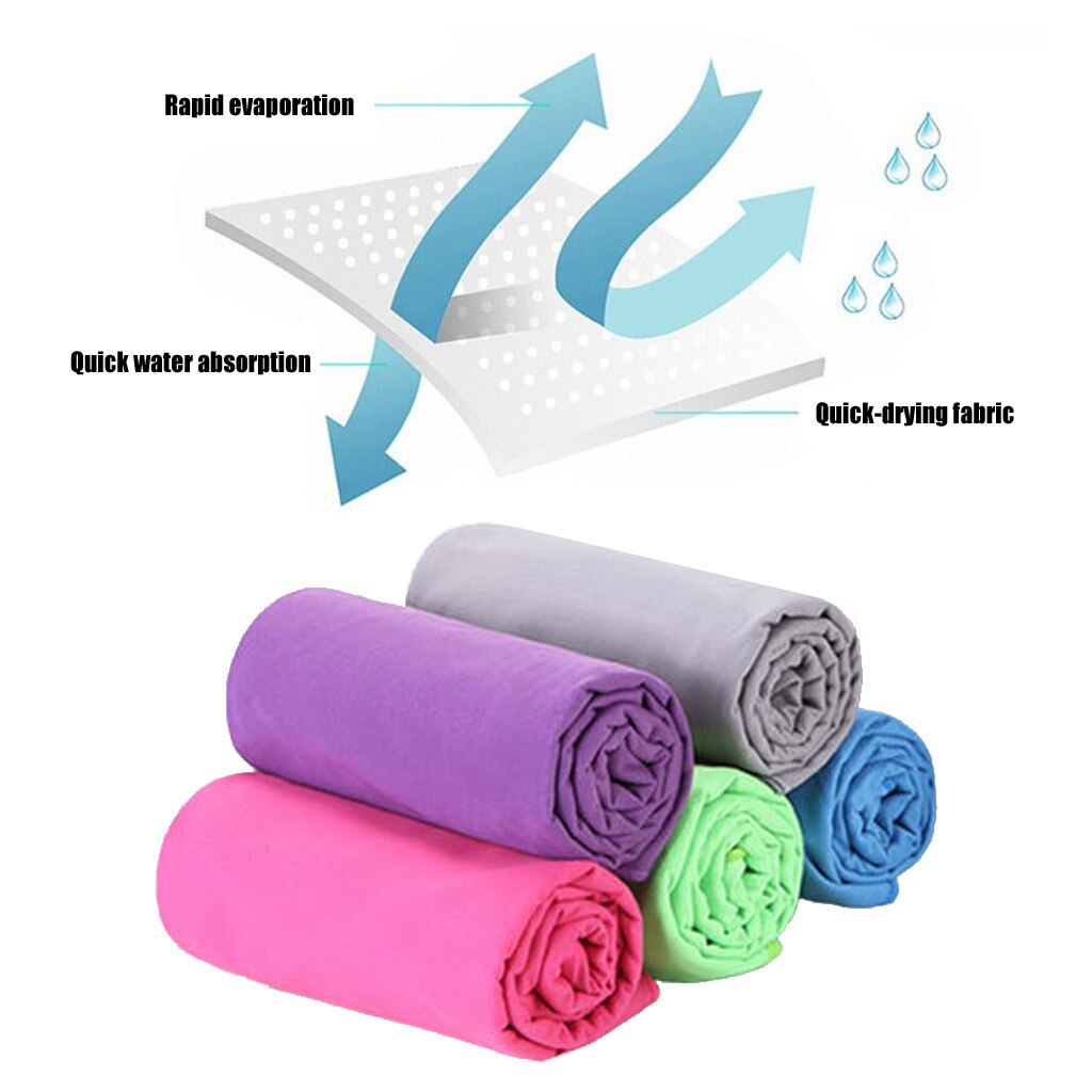 Handdoek Sport Sneldrogende Handdoek Absorberende Dubbelzijdig Fleece Sport Fitness Handdoek Draagbare Zwemmen Badhanddoek # YL5