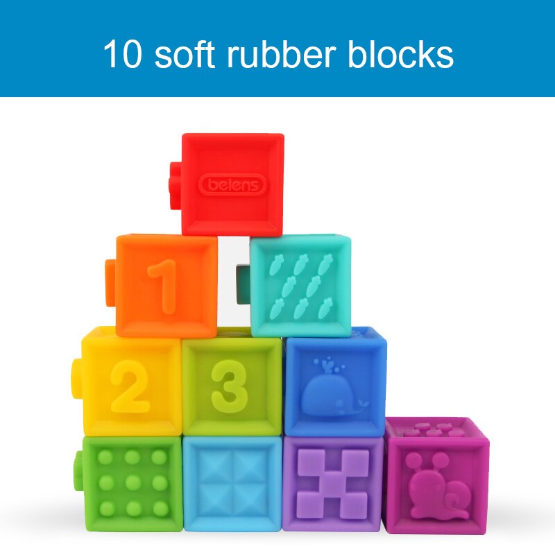 Baby hand ball toys puzzle soft glue tactile massage perception tactile ball baby Manhattan: 3d soft blocks