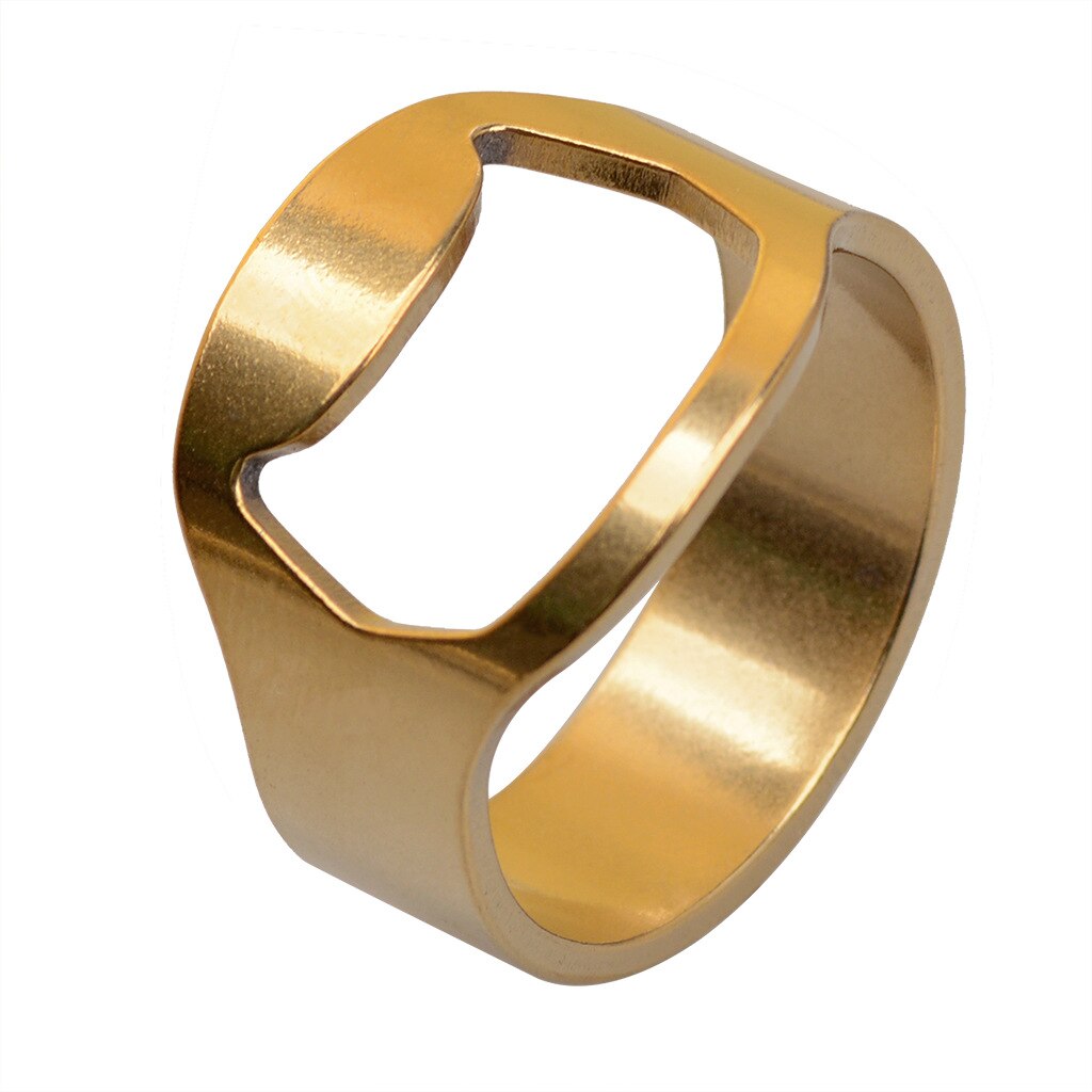JUCHAO Mini anello portatile apribottiglie per birra in acciaio inossidabile a forma di anello bottiglia tappo per birra rimozione apertura utensili da cucina
