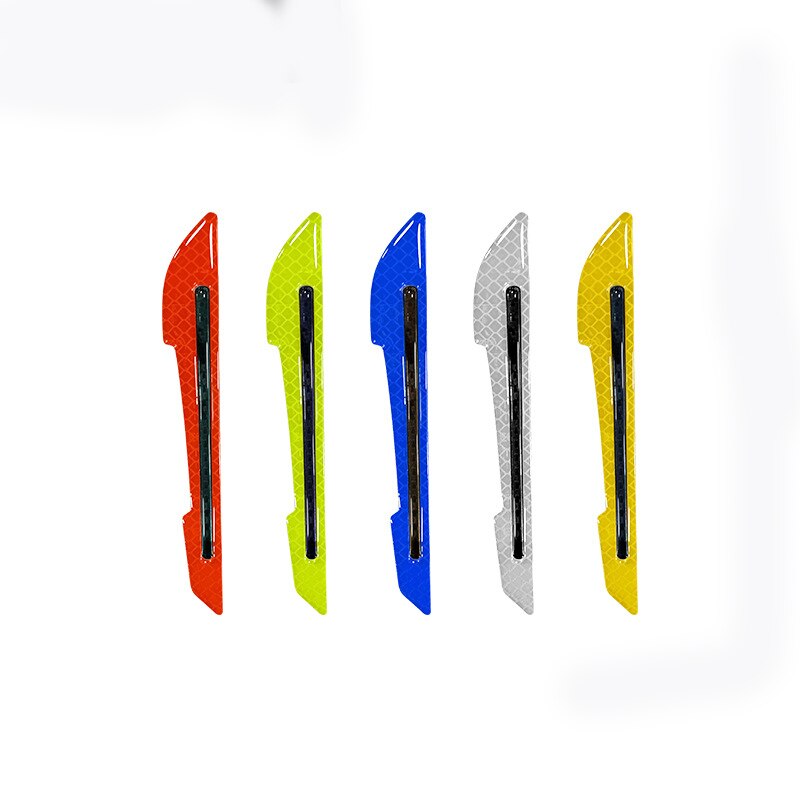 2 sztuk/zestaw samochodów odblaskowe naklejki ostrzegawcze Precut odblaskowa taśma znakująca lusterko wsteczne naklejki antykolizyjne