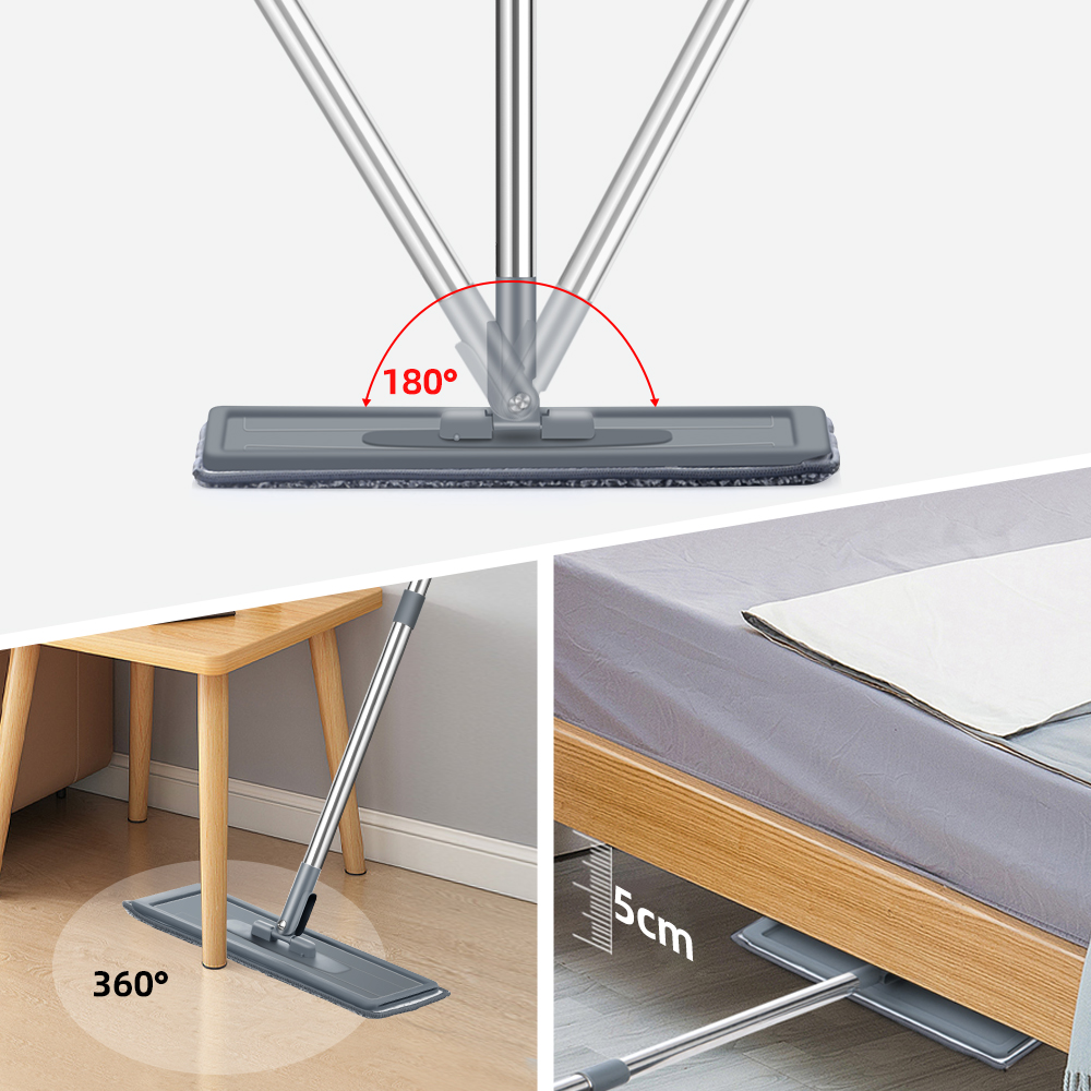 handfreies flaches Bodenwischer- und Eimerset für das professionelle Bodenreinigungssystem zu Hause mit waschbaren Mikrofaserpads für Hartholz