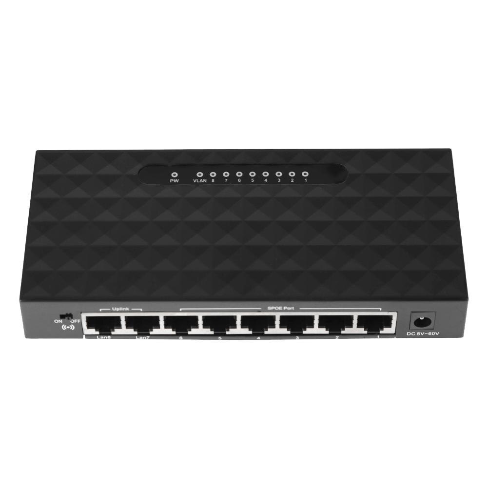 8 Hafen 10/100 POE Ethernet Netzwerk Schalter Lan Hub Ethernet Clever schalten