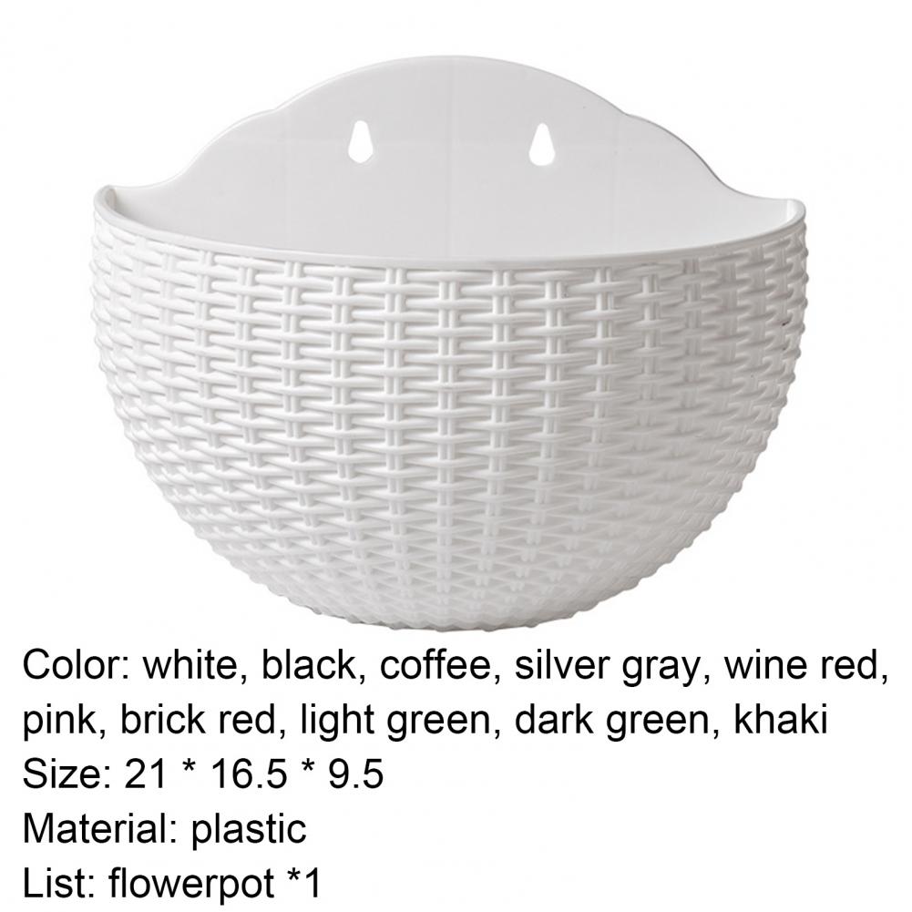 Flower Pot Exquisite Wall-montado plástico Wall Hanging Basket Flowerpot para jardim ao ar livre Varanda Planter Bucket Home Decor Novo