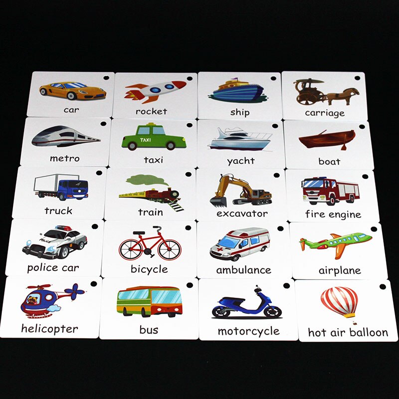 16 Style English Emotion/Animals/Fruit Learning Flash Cards For Kids Educational Word Cards Kindergarten Teacher Teaching Aids: 13