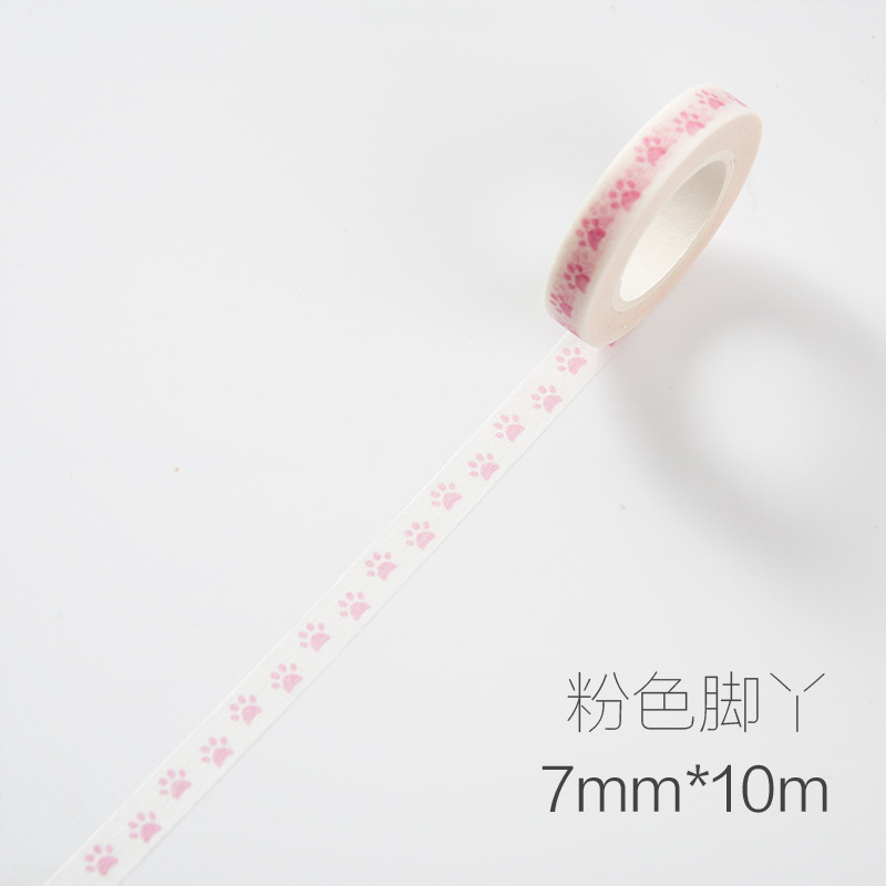 Washi Tape 10 m * 7mm Liefde En Bladeren Plant Scrapebooking Diy Stickers Decoratieve Afplakband Voor Verjaardagsfeestje decoratie: 7
