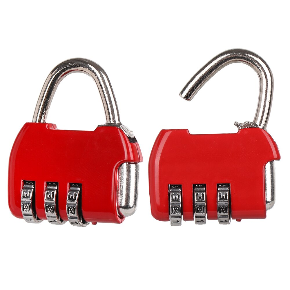 10 Soorten Beveiliging 3/4 Cijfercombinatie Hangslot Bagage Lock Koffer Code Zinklegering Kast Kast Locker Lock