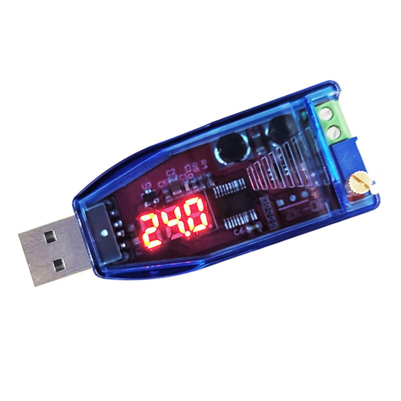 LED DC DC 5V To DC 1-24V Adjustable Potentiometer USB Converter Power Supply Voltage Regulator Modul Eastsy To Operate: red light