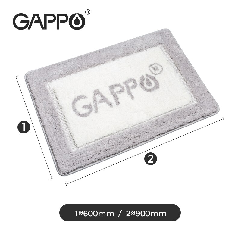 GAPPO tapis de bain antidérapant 60*90cm | Tapis de salle de bain confortable, tapis de salle de bains, pour chambre à coucher: Default Title