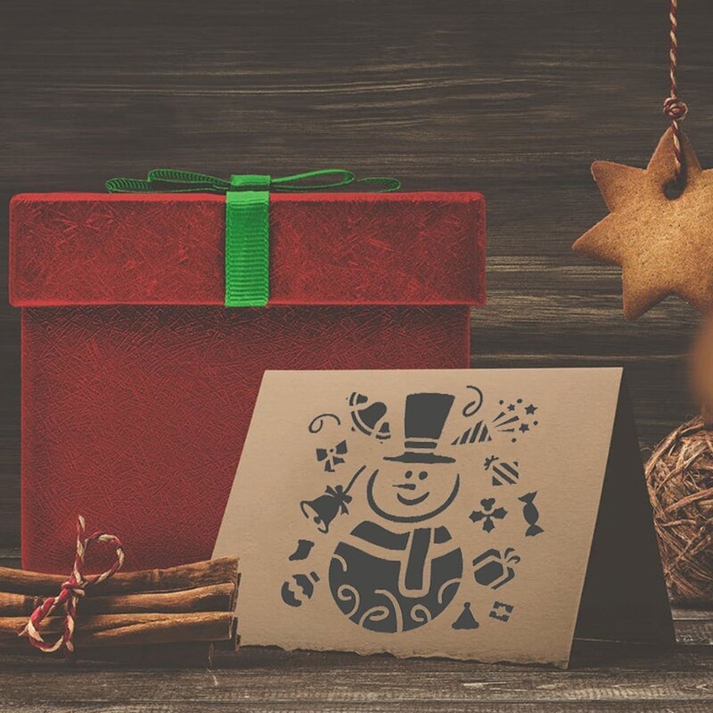 Boże narodzenie szablon robić rysowania wzornik malowanie Scrapbooking tłoczenie tłoczenie sztuka DIY rękodzieło Dziennik dekoracyjne