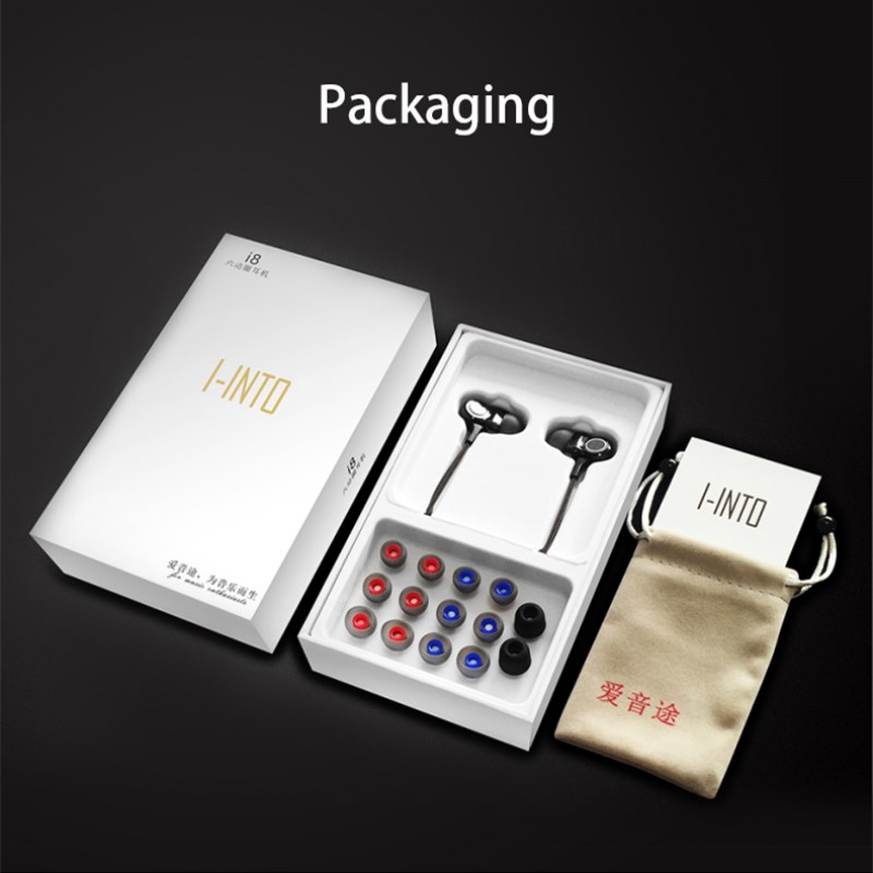 Auriculares dinámicos I-INTO i8, 6 unidades, Subwoofer de graves HIFI, 3,5mm, con seis altavoces