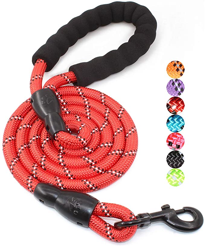 Duurzaam Grote Hond Carriers Leash Training Running Touw Handvat Medium Grote Honden Kraag Riemen Sterke Lead Touwen Voor Rottweiler: Rood
