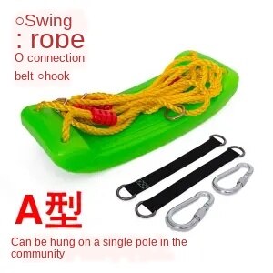 Outdoor Swing Toys for Children Indoor Swing Rope Seat Molded For Kids Enjoy Flowers Birdsong Garden Toy Swings: Black