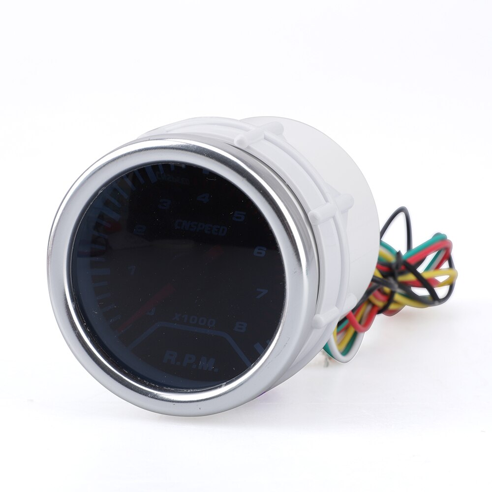 Auto bil varvräknare varvräknare 0 ~ 8000 rpm meter 2 " 52mm universal bilmotor vit led mätare pekare rpm 12v bensin