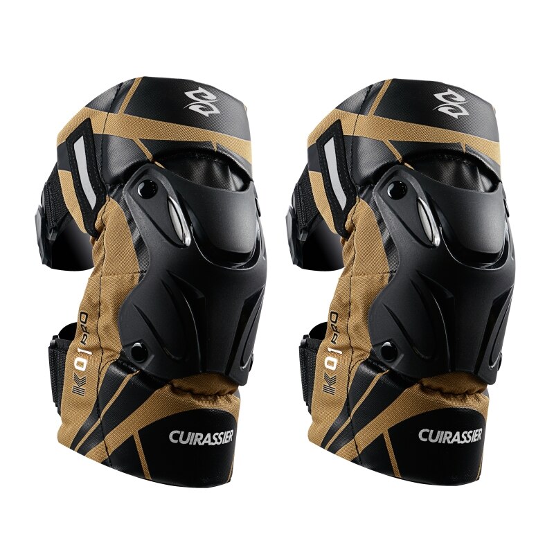 Cuirassier Motorcycle Knee Pad Men Protective Gear Knee Gurad Knee Protector Rodiller Equipment Gear Motocross Joelheira Moto: K01-3-Desert yellow