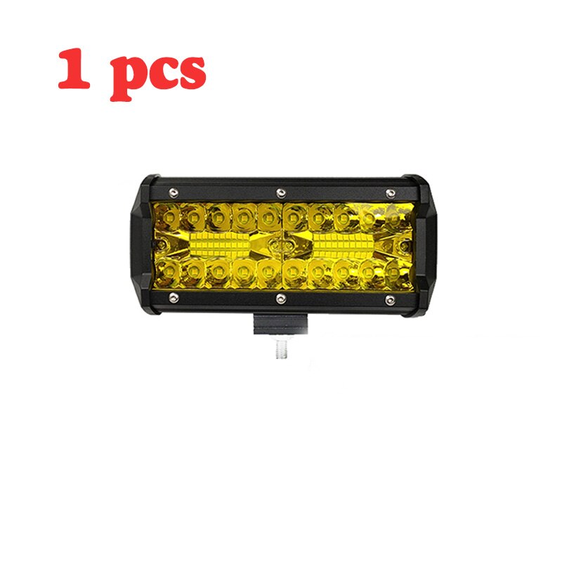 7 Inch 120W Combo Led Light Bars Spot Flood Beam for Work Driving Offroad Boat Car Tractor Truck 4x4 SUV ATV 12V 24V: 1pcs 120w yellow