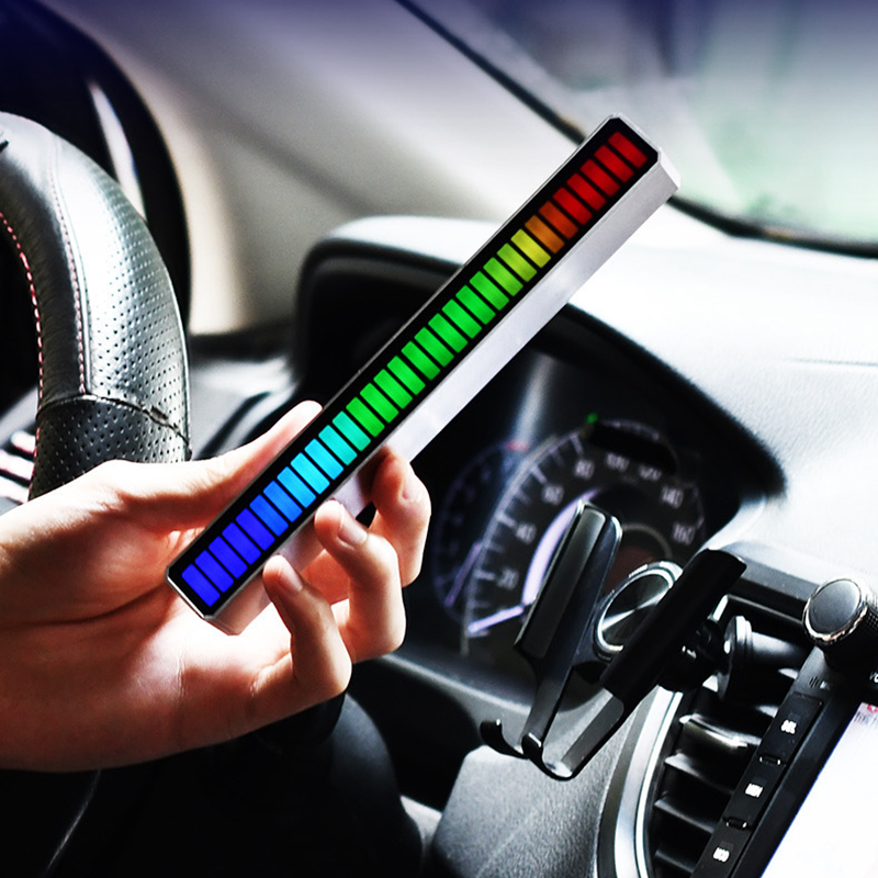 LED Music Atmosphere Lamp Decoration Party Voice control Activated RGB Rhythm Light Sound Control for Gaming Room Desktop