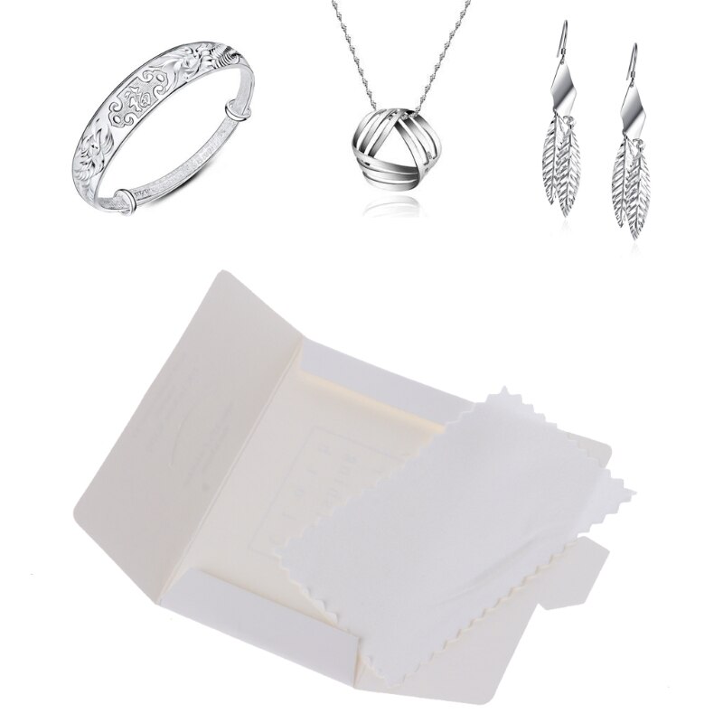 1Pc Katoen Polijsten Doek Zilver Goud En Platina Sieraden Cleaner