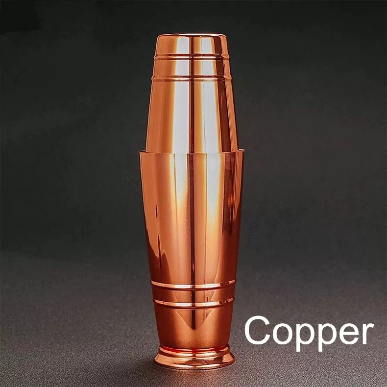 1pc 500ml Stainless Steel Cocktail Shaker Cocktail Mixer Wine Martini Drinking Japanese Style Shaker Party Bar Tools: white