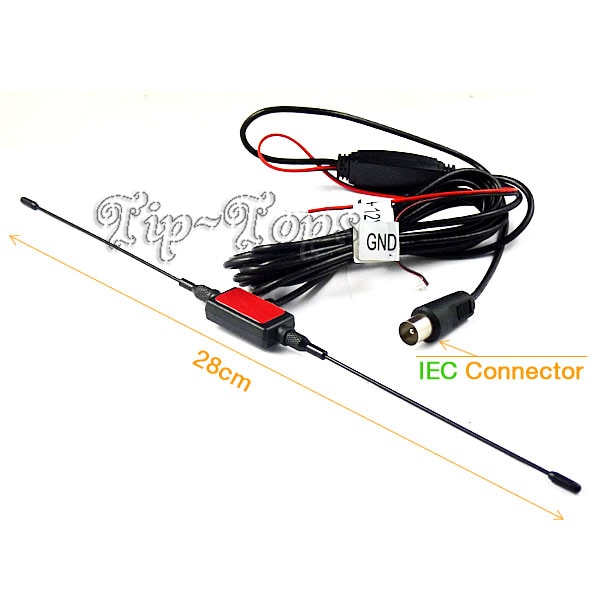 Universele Auto Analoge TV Antenne Receiver Autoradio Antenne Fit Alle Auto &#39;S IEC Poort Plug