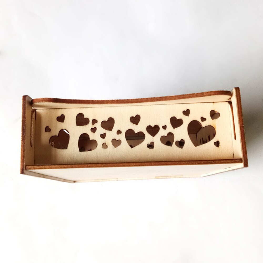 Wooden Heart Shape Pieces Holder Box Wedding Sign a Heart Box Message Box Love Wedding Guest Book