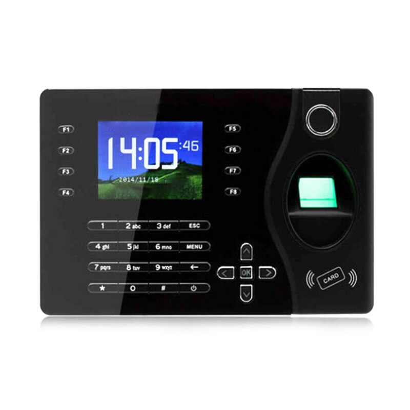 -Biometric Fingerprint Attendance Machine 2.4 Inch Usb Fingerprint Scanner Time Clocker Tcp/Ip Employee Recorder Eu Plug