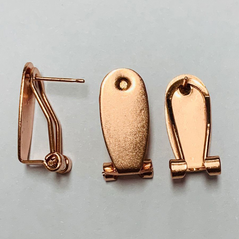 URORU Vingernagel Earring Berichten, goud Zilver Sieraden Bevindingen Accessoires 20 stuks/partij, AM TAIDIAN: Rose gold-50pcs