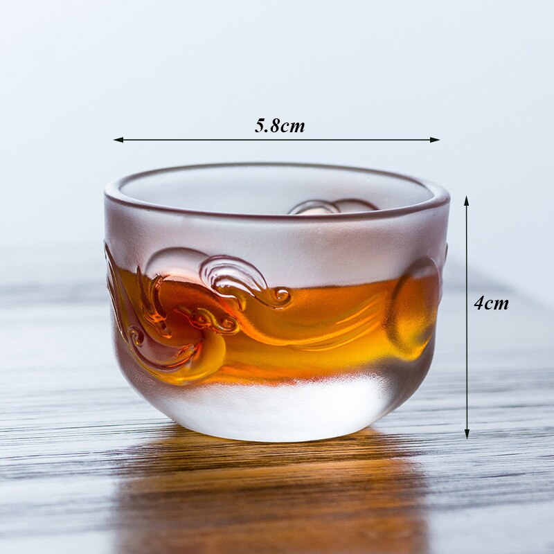 Transparent Tea Cup Heat Resistant Glass Master Cup Home Handmade Small Tea Bowl Office Kung Fu Water Mug Drinkware