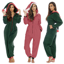 Nightwear Loose Romper Jumpsuit Pyjamas Femme ladies Party Home wear Christmas Pajamas Womens Santa Sleepwear Xmas Clothes