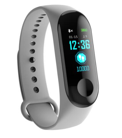 0.96- kleurenscherm smartwatch voor heren, waterdichte slimme armband, oproepherinnering, calorie-stappenteller, multisportmodus, damesklok: Grijs