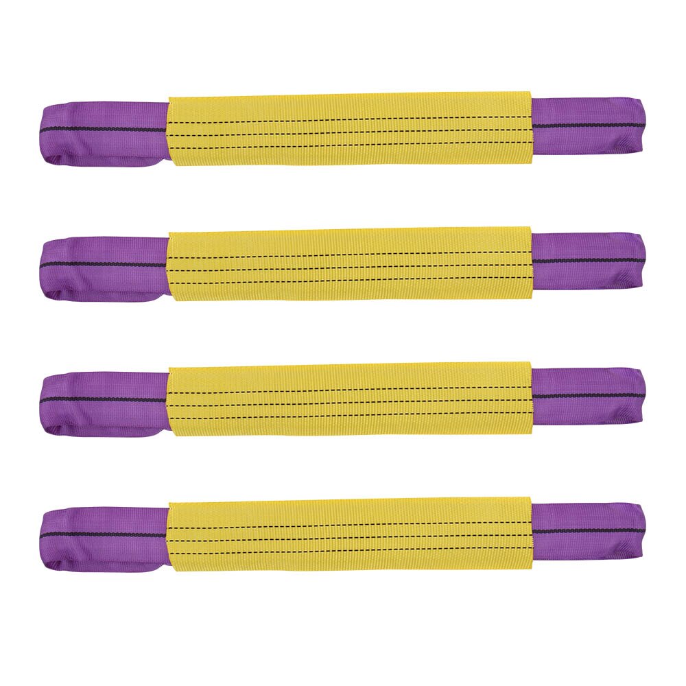 500mm 4pcs Recovery Alloy Wheel Securing Link Straps Trailer Transporter Yellow/Purple Tow Down Straps Car Accessories