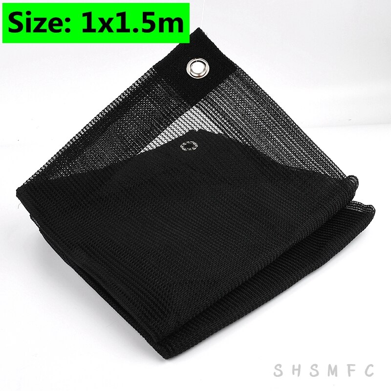Hi Black HDPE Anti-UV Sun Shading Net Balcony Fence Sun-proof Garden Courtyard Sunblock Succulent Plant Sunshade Net: 1x1.5m
