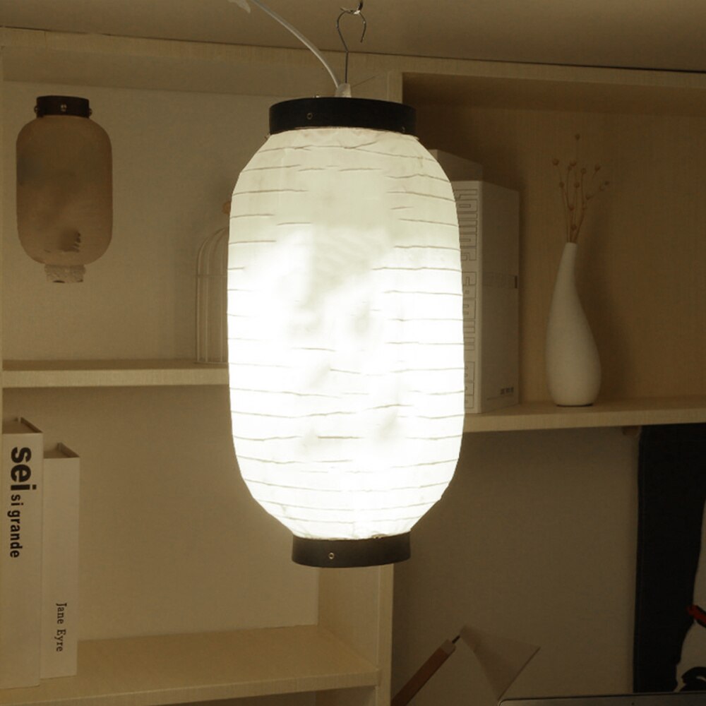 Styl japońnarty lampiony papierowe składane owalne latarnie dekoracyjne wiszące ozdoby