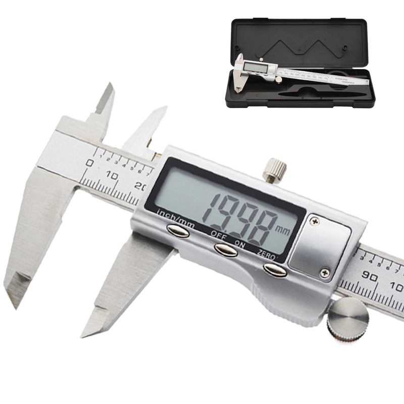 0-150mm stainless steel digital caliper vernier calipers metal measuring tools instrument 6 inch metal